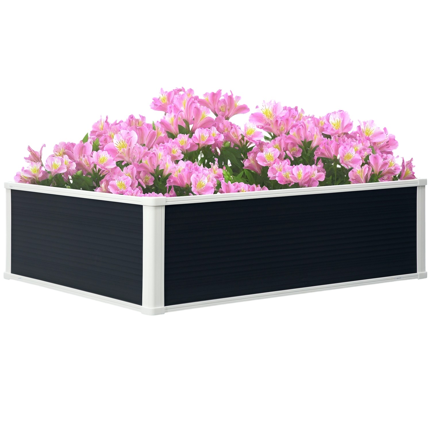 Outsunny Hochbeet Kunststoff Grau 100L x 80B x 30H cm Outsunny Hochbeet Kunststoff Grau 100L x 80B x 30H cm von Outsunny