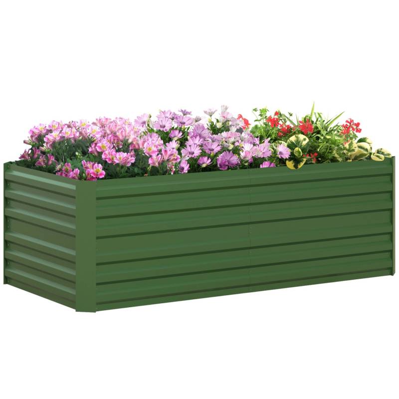 Outsunny Hochbeet  Stahl  180L x 90B x 59H cm von Outsunny