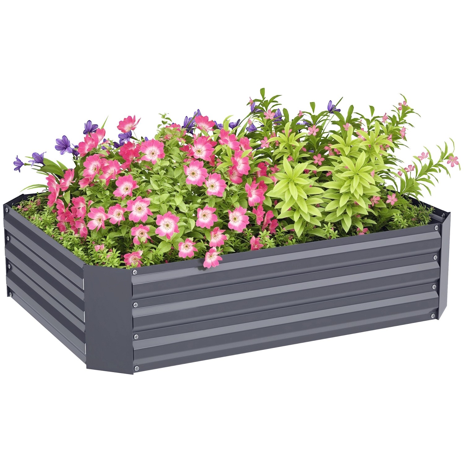 Outsunny Hochbeet Stahl Dunkelgrau 120B x 90T x 30H Outsunny Hochbeet Stahl Dunkelgrau 120B x 90T x 30H von Outsunny