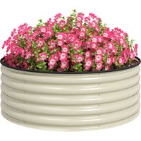Outsunny Hochbeet aus Stahl, Pflanzbeet Frühbeet Gartenbeet stapelbar Blumenkasten steckbar Pflanzkasten 120x120x43cm Gemüsebeet für Garten Balkon Terrasse, Pflanzkübel für Blumen, Pflanzen   Aosom von Outsunny