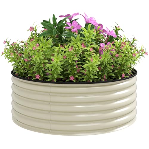 Outsunny Hochbeet aus Stahl, Pflanzbeet Frühbeet Gartenbeet stapelbar Blumenkasten steckbar Pflanzkasten 120x120x43cm Gemüsebeet für Garten Balkon Terrasse, Pflanzkübel für Blumen, Pflanzen Outsunny Hochbeet aus Stahl, Pflanzbeet Frühbeet Gartenbeet stapelbar Blumenkasten steckbar Pflanzkasten 120x120x43cm Gemüsebeet für Garten Balkon Terrasse, Pflanzkübel für Blumen, Pflanzen von Outsunny