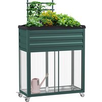 Outsunny Hochbeet grün Aluminium B/H/L: ca. 40x135x85 cm von Outsunny