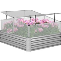 Outsunny Hochbeet silber Aluminium B/H/L: ca. 107x67,5x126 cm von Outsunny