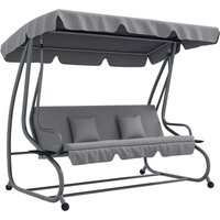 Outsunny Hollywoodschaukel hellgrau Polyester-Mischgewebe B/H/L: ca. 120x164x200 cm von Outsunny