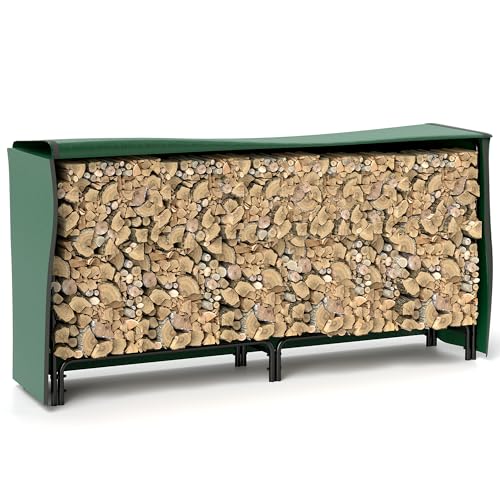 Outsunny Kaminholzregal 200 x 36 x 99 cm Brennholzregal mit Wasserabweisender Abdeckung, Verstellbar Feuerholzregal für Garten, Terrasse, Metall, Schwarz Outsunny Kaminholzregal 200 x 36 x 99 cm Brennholzregal mit Wasserabweisender Abdeckung, Verstellbar Feuerholzregal für Garten, Terrasse, Metall, Schwarz von Outsunny