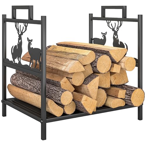 Outsunny Kaminholzregal für innen 42,5 x 33,5 x 43 cm Brennholzregal mit Rentierdesign, Kaminholzständer für Kamin Ofen Feuerholzregal Kaminholzhalter für Feuerholz, Brennholz aus Metall Schwarz Outsunny Kaminholzregal für innen 42,5 x 33,5 x 43 cm Brennholzregal mit Rentierdesign, Kaminholzständer für Kamin Ofen Feuerholzregal Kaminholzhalter für Feuerholz, Brennholz aus Metall Schwarz von Outsunny