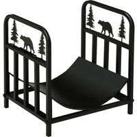Outsunny Kaminholzregal schwarz B/H/L: ca. 33,5x43x42 cm von Outsunny