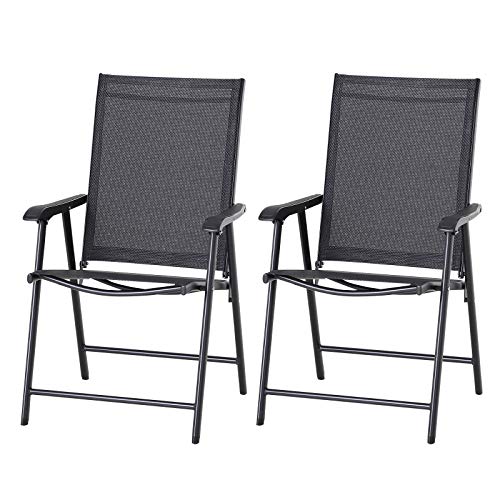 Outsunny Klappstuhl mit Armlehne 2er Set Campingstuhl Angelstuhl Metall Schwarz 58 x 64 x 94 cm Outsunny Klappstuhl mit Armlehne 2er Set Campingstuhl Angelstuhl Metall Schwarz 58 x 64 x 94 cm von Outsunny