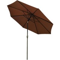 Outsunny Knickschirm braun Stahl H/D: ca. 245x300 cm von Outsunny