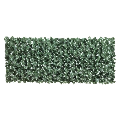 Outsunny Künstlicher Hecken Sichtschutz, UV Geschützt Sichtschutz, Grün Balkon Sichtschutz, Zaun Sichtschutzgitter mit Blättern, Hecken Zaun, WandKünstliche 240 x 100 cm für Garten Hochzeit von Outsunny