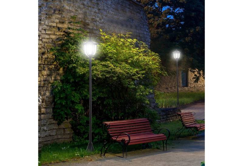 Outsunny Außen-Stehlampe Gartenlaterne, Laterne, Gartenleuchte, 30/60 Lumen, Kunststoff Schwarz, Solarbetrieb, wasserdicht, LED fest integriert, Weiß, Ø26.5 x H177 cm Outsunny Außen-Stehlampe Gartenlaterne, Laterne, Gartenleuchte, 30/60 Lumen, Kunststoff Schwarz, Solarbetrieb, wasserdicht, LED fest integriert, Weiß, Ø26.5 x H177 cm von Outsunny