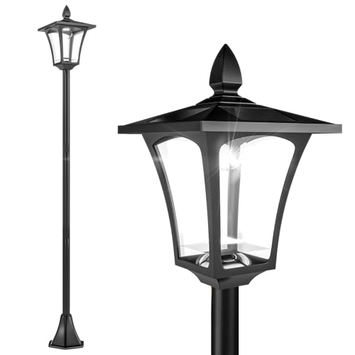 Outsunny LED Solar Gartenlaterne, Gartenlampe aus Edelstahl 160 cm hoch Stehleuchte IP44, Gartenlampe mit 40 Lumen Lichtsensor Solarlampe mit Erdspieß, Windlicht für Garten Balkon Schwarz Outsunny LED Solar Gartenlaterne, Gartenlampe aus Edelstahl 160 cm hoch Stehleuchte IP44, Gartenlampe mit 40 Lumen Lichtsensor Solarlampe mit Erdspieß, Windlicht für Garten Balkon Schwarz von Outsunny