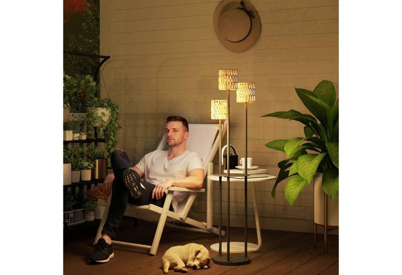 Outsunny LED Solarleuchte mit Lichtsensor, 3 Lichte, Regal, im Boho-Stil, Ein-,Ausschalter, Glühlampe, für Garten Balkon Außen Rasen, Ø37 x 144H cm Outsunny LED Solarleuchte mit Lichtsensor, 3 Lichte, Regal, im Boho-Stil, Ein-,Ausschalter, Glühlampe, für Garten Balkon Außen Rasen, Ø37 x 144H cm von Outsunny