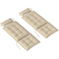Outsunny Liegenauflage 2er Set beige Polyester B/H/L: ca. 50x5x116 cm von Outsunny