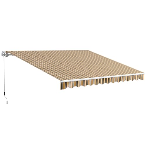 Outsunny Markise Gelenkarmmarkise Sonnenschutz mit Handkurbel 3,5 x 2,5m Gelb Grau Alu Polyester Outsunny Markise Gelenkarmmarkise Sonnenschutz mit Handkurbel 3,5 x 2,5m Gelb Grau Alu Polyester von Outsunny