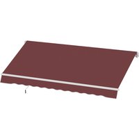 Outsunny Markise Manuelles Ausziehbar mit einstellbarem Winkel Aluminium Polyester wasserdicht 3,5 x 2,5 m rot Aosom Outsunny Markise Manuelles Ausziehbar mit einstellbarem Winkel Aluminium Polyester wasserdicht 3,5 x 2,5 m rot Aosom von Outsunny
