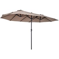 Outsunny Marktschirm café braun Metall B/H/L: ca. 270x240x460 cm von Outsunny