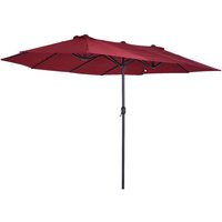 Outsunny Marktschirm weinrot Metall B/H/L: ca. 270x240x460 cm von Outsunny