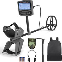 Outsunny Metalldetektor für Erwachsene 5 Modi Tragbar Ortungsgerät mit Alarm Spule LCD-Display, IP68 Wasserdichter Metall Pin Pointer, Metallsuchgerät, Metallpointer für Hunt, Relikte, Dunkelgrau   Aosom von Outsunny