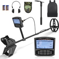 Outsunny - Metalldetektor für Erwachsene 5 Modi Tragbar Ortungsgerät mit Alarm Spule LCD-Display, IP68 Wasserdichter Metall Pin Pointer, von Outsunny