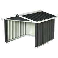 Outsunny Metallschuppen für Rasenmähroboter Garage Überdachung für Mähroboter Sonnen- und Regenschutz aus verzinktem Stahl   Aosom.de von Outsunny
