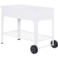 Outsunny Mobiler Pflanzwagen weiß B/H/L: ca. 50x80x107 cm ca. 105 kg von Outsunny