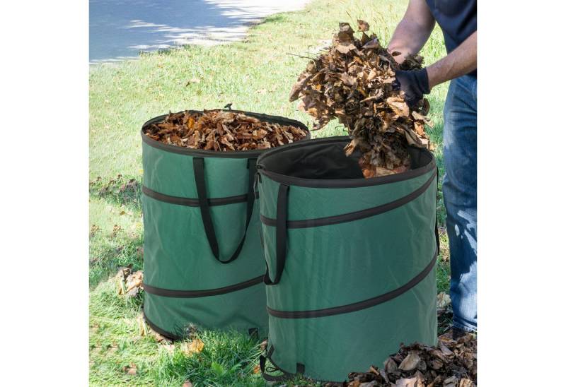 Outsunny Müllsack 2x160L, wasserdicht, mit Griffe, selbststehend, Pop-up-Design, faltbar, UV-beständig Outsunny Müllsack 2x160L, wasserdicht, mit Griffe, selbststehend, Pop-up-Design, faltbar, UV-beständig von Outsunny