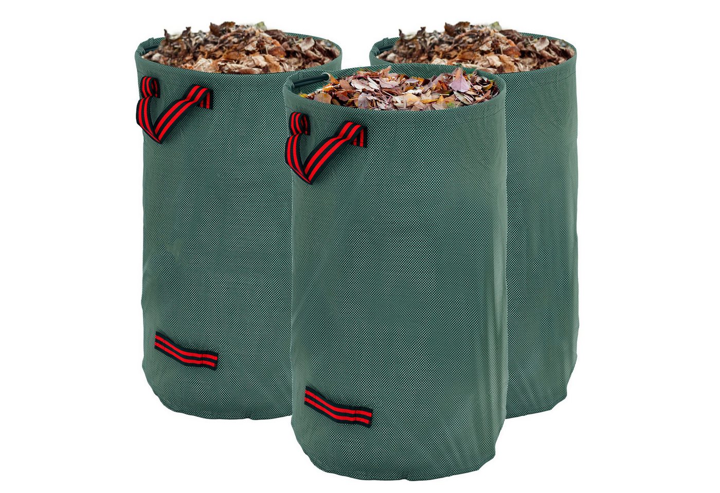 Outsunny Müllsack 3x120L, wasserdicht, mit Griffe, selbststehend, mit UV Schutz, UV-beständig, faltbar und wiederverwendbar von Outsunny