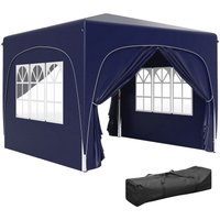 Outsunny Pavillon 3x3m wasserabweisend Stabil Winterfest Pop-up Faltpavillon von Outsunny