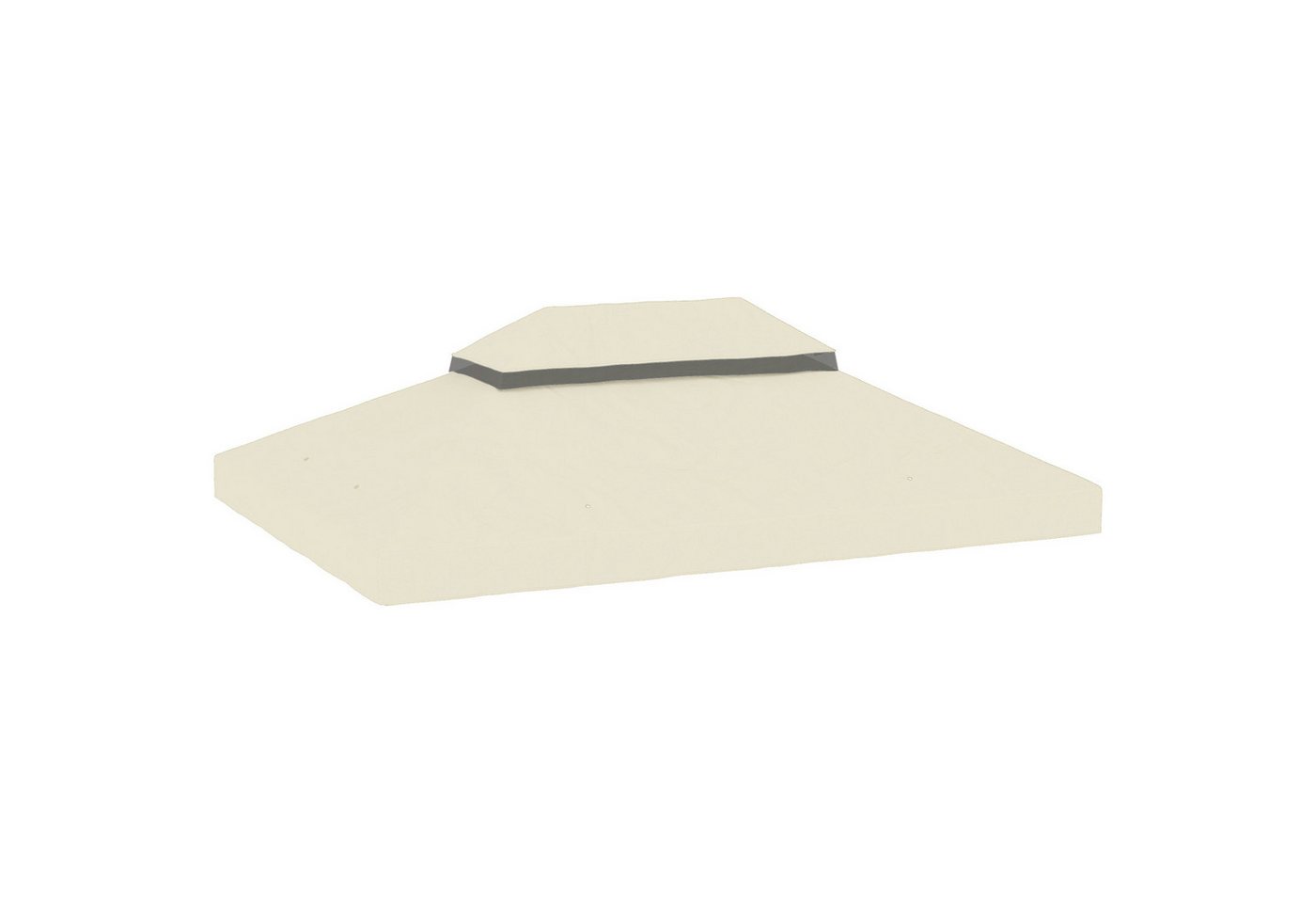 Outsunny Pavillon-Ersatzdach 3 x 4 m, wasserdichte 370g/, UPF30+, 400 x 300 cm (Regenschutz Ersatzbezug, Ersatzdach Schutzhaube), für Garten, Party, Terrasse, Cremeweiß von Outsunny