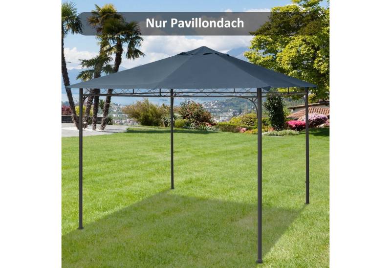Outsunny Pavillon-Ersatzdach Pavillonabdeckung, Dunkelgrau, 180 g/m², 295 x 295 cm (Ersatzdach, Pavillondach), 298x295 für Metall-Gartenpavillon von Outsunny