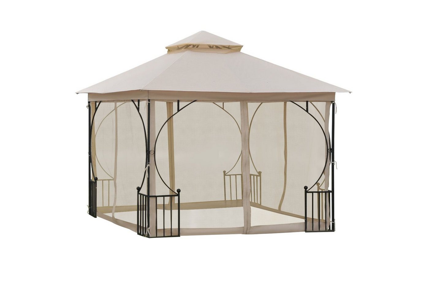 Outsunny Pavillon Gartenpavillon mit Doppeldach Outsunny Pavillon Gartenpavillon mit Doppeldach von Outsunny