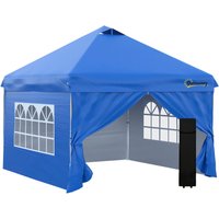 Outsunny Pavillon blau Metall B/H/L: ca. 300x284x300 cm von Outsunny