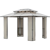 Outsunny Pavillon braun Aluminium B/H/L: ca. 300x275x365 cm von Outsunny