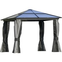 Outsunny Pavillon dunkelgrau Kunststoff B/H/L: ca. 300x265x300 cm von Outsunny