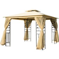 Outsunny Pavillon gelb Metall B/H/L: ca. 300x265x300 cm von Outsunny