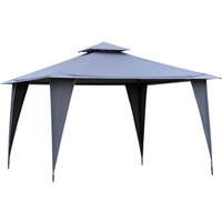 Outsunny Pavillon grau Metall B/H/L: ca. 345x268x345 cm von Outsunny