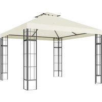 Pavillon mit Doppeldach, ca. 3x3 m Wasserabweisend Stabil Winterfest Gartenpavillon mit UV-Schutz Partyzelt aus Metall, für Garten, Terrasse, von Outsunny