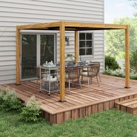 Outsunny Pergola, LxBxH: 297 x 297 x 228 cm - beige Outsunny Pergola, LxBxH: 297 x 297 x 228 cm - beige von Outsunny