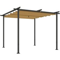 Pergola 3x3m Garten Pavillon Terrassendachung aus Metall, Gartenpavillon mit Verstellbares Sonnendach, uv Schutz 30+ Freistehender Sonnenschutz für Pergola 3x3m Garten Pavillon Terrassendachung aus Metall, Gartenpavillon mit Verstellbares Sonnendach, uv Schutz 30+ Freistehender Sonnenschutz für von Outsunny