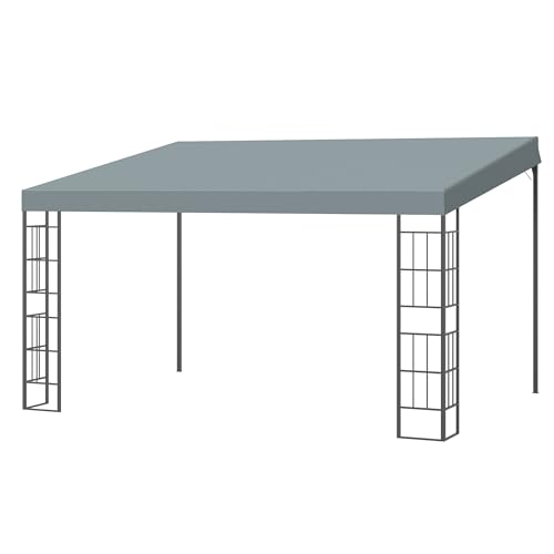 Outsunny Pergola Gartenpavillon 4 x 3 m Überdachung Pavillon Zelt Metall Polyester Grau Outsunny Pergola Gartenpavillon 4 x 3 m Überdachung Pavillon Zelt Metall Polyester Grau von Outsunny