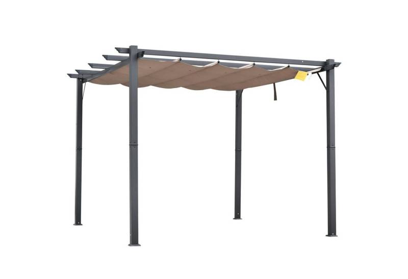 Outsunny Pergola Pavillon Überdachung mit Schiebedach, (1-tlg) von Outsunny