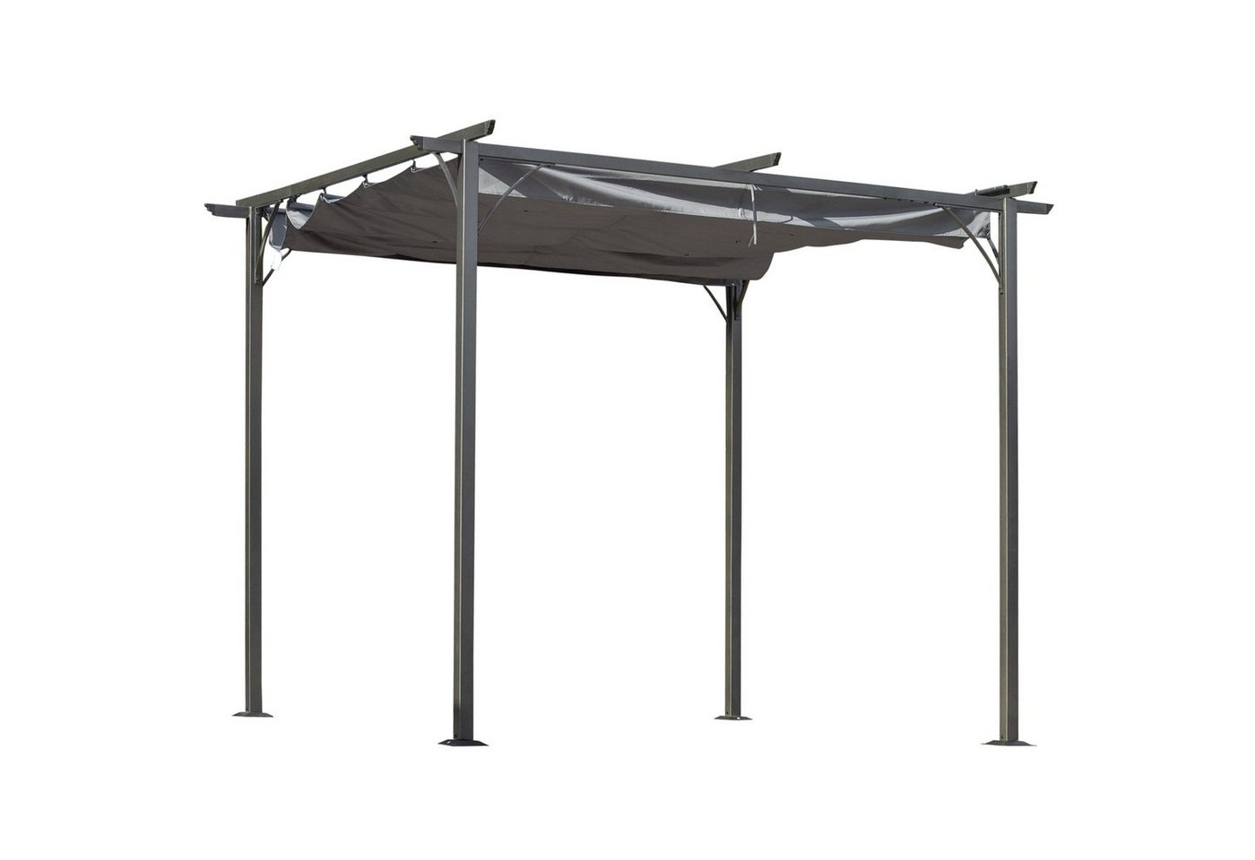 Outsunny Pergola Wasserdicht, BxTxH: 300x300x230 cm, (Pavillon, 1-tlg., Partyzelt), für Garten, Balkon, Schwarz+Grau von Outsunny