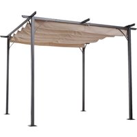 Outsunny Pergola schwarz Metall B/H/L: ca. 300x230x300 cm von Outsunny