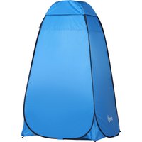 Outsunny Pop up Toilettenzelt  Mobiles Camping Duschzelt, Umkleidezelt mit Duschkabine, Wasserfest, Polyester, Blau, 120x120x190cm  Aosom.de von Outsunny