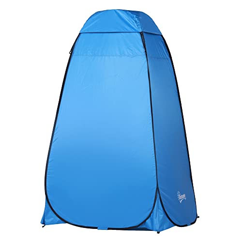 Outsunny Pop-up Duschzelt, tragbare Toilettenzelt mit Tragetasche Fenster Mobile Umkleidezelt WC Zelt Privatsphäre Toilette Umkleidekabine Wurfzelt Lagerzelt für Outdoor Camping Strand von Outsunny