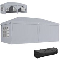 Outsunny Popup-Gartenpavillon 6 x 3 m Outdoor-Pavillon Faltbarer Pop-up-Pavillon wasserdicht mit 4 abnehmbaren Seitenwänden 4 Fenstern + Transporttasche Hellgrau Aosom Outsunny Popup-Gartenpavillon 6 x 3 m Outdoor-Pavillon Faltbarer Pop-up-Pavillon wasserdicht mit 4 abnehmbaren Seitenwänden 4 Fenstern + Transporttasche Hellgrau Aosom von Outsunny