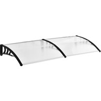 Pultvordach Vordach für Haustür 75x195x23 cm Alu Transparent von Outsunny