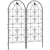 Outsunny Rankgitter 2er Set schwarz B/H/L: ca. 1,3x120x50 cm von Outsunny
