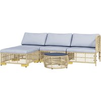 Outsunny Rattan Gartenmöbel-Set 5-tlg Balkonmöbel Set mit Kissen Ecksofa Hocker Terrassenmöbel aus Stahl in Hellgrau Aosom.de Outsunny Rattan Gartenmöbel-Set 5-tlg Balkonmöbel Set mit Kissen Ecksofa Hocker Terrassenmöbel aus Stahl in Hellgrau Aosom.de von Outsunny